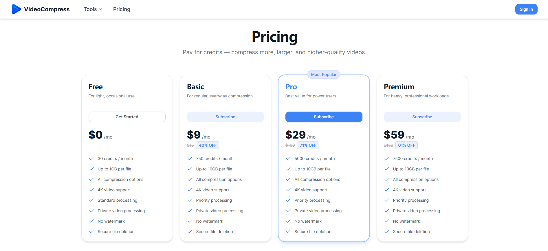 VideoCompress โ Subscriptions Now Available